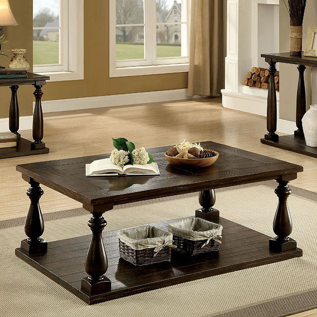 Luan Dark Walnut Wood Coffee Table