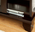 Ludden Dark Walnut Curio with Sliding Door