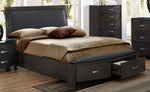 Lyric Brownish Gray Wood Queen Sleigh Storage Bed