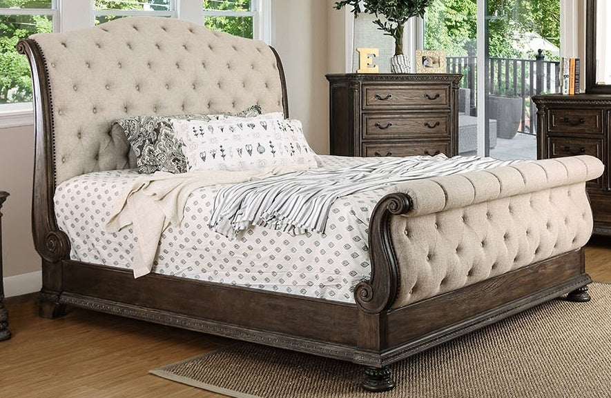 Lysandra Natural Tone Wood Queen Bed