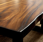 Maddison Tobacco Oak/Black Wood Dining Table