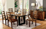 Maddison Tobacco Oak/Black Wood Dining Table