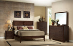 Madison Espresso Wood King Panel Bed