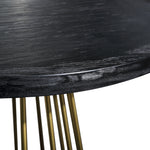 Madrid Matte Black Pine Wood & Metal Dining Table