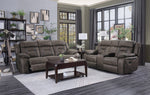 Madrona Hill Brown Microfiber Manual Recliner Loveseat