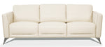 Malaga Contemporary Cream Leather Sofa