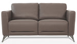 Malaga Contemporary Taupe Leather Loveseat