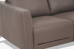 Malaga Contemporary Taupe Leather Loveseat