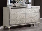 Manar Silver Wood Dresser w/Mirrored Accents