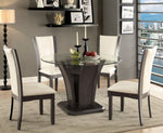 Manhattan 2 Gray/White Leatherette Side Chairs