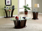 Manhattan IV Dark Cherry Glass Coffee Table