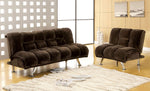 Marbelle Dark Brown Champion Fabric Futon Sofa