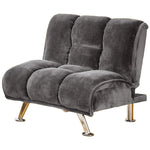 Marbelle Gray Champion Fabric Futon Chair