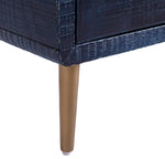 Marco Lacquer Indigo Textured Veneer Side Table