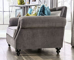 Mariella Gray/Beige Microfiber Loveseat