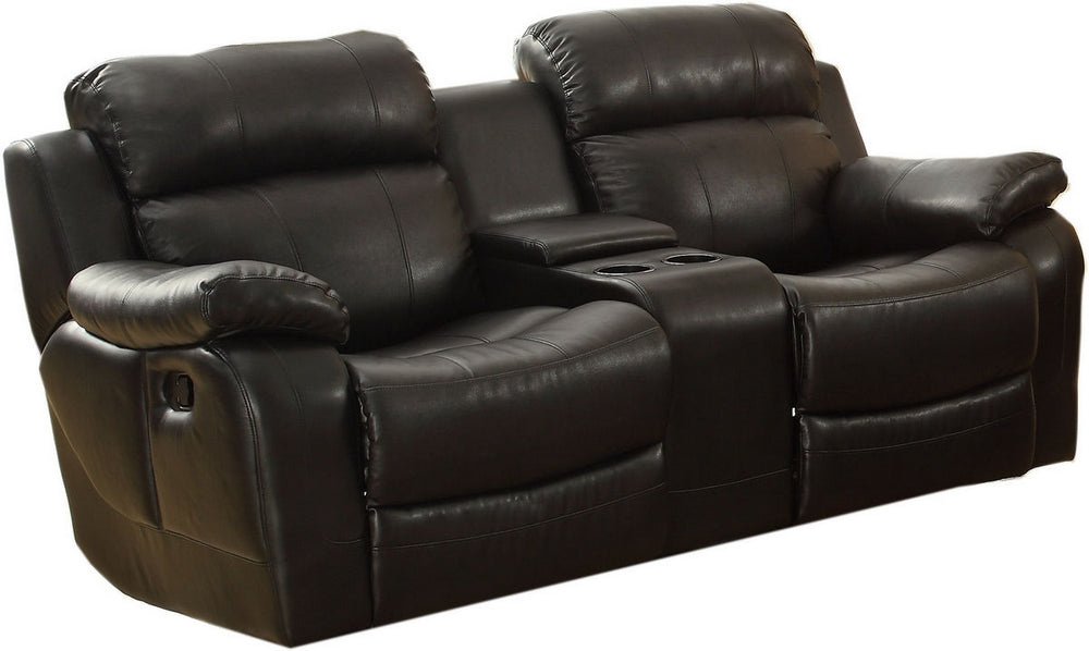 Marille Black Manual Recliner Loveseat