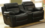 Marille Black Manual Recliner Loveseat