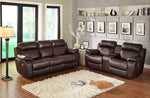 Marille Brown Manual Recliner Loveseat