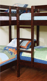 Marquette Dark Walnut Quadruple Twin Bunk Bed