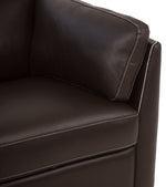 Matias Chocolate Leather Loveseat with Sloped Armrests