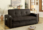 Mavis Dark Brown Fabric Futon Sofa