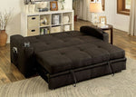 Mavis Dark Brown Fabric Futon Sofa