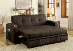 Mavis Dark Brown Fabric Futon Sofa