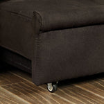 Mavis Dark Brown Fabric Futon Sofa