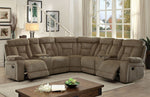 Maybell Mocha Fabric Manual Recliner Sectional