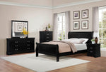 Mayville Black Wood King Bed