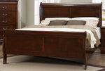 Mayville Burnished Brown Cherry Wood Cal King Bed