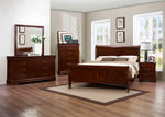 Mayville Burnished Brown Cherry Wood King Bed