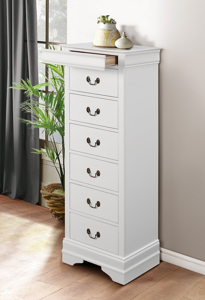 Mayville White Lingerie Chest with Hidden Drawer