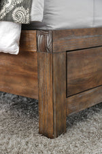 Mcallen Weathered Light Oak Wood Queen Bed