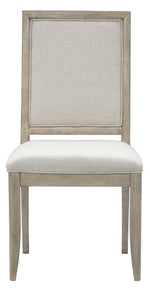 Mckewen 2 Light Gray Wood/Neutral Fabric Side Chairs