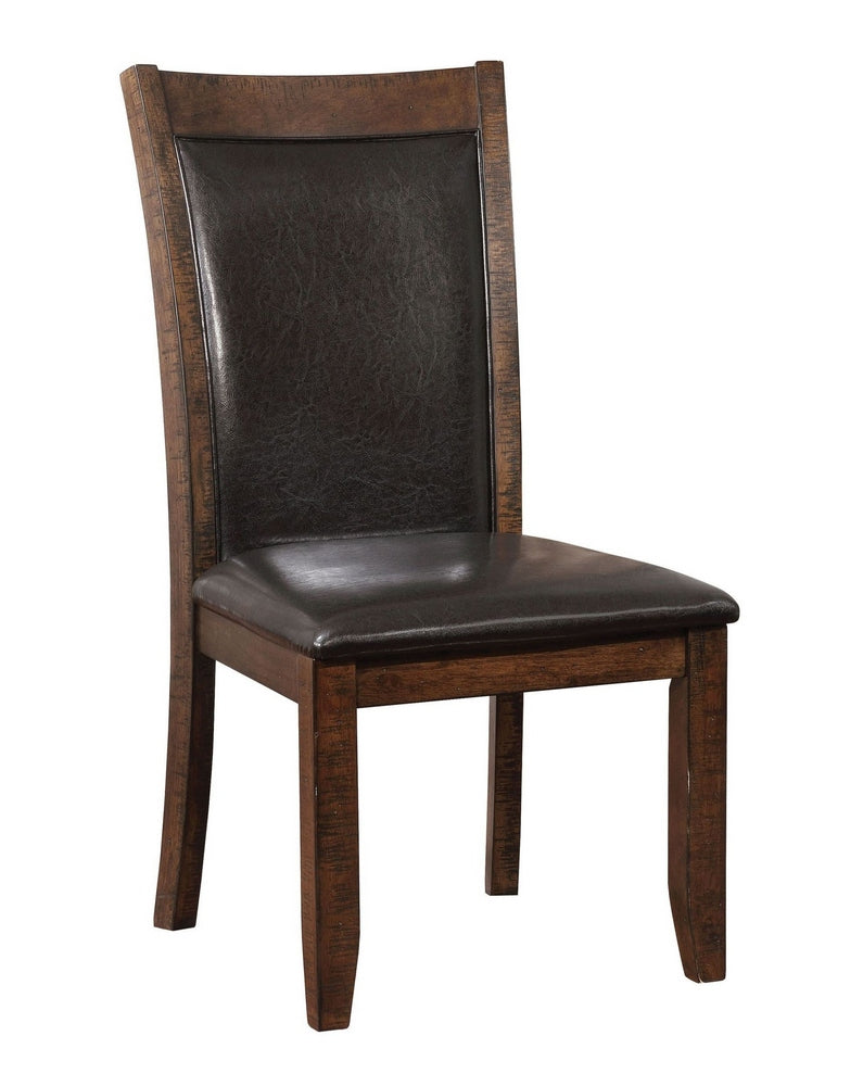 Meagan 2 Brown Cherry/Espresso Side Chairs
