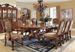 Medieve Antique Oak Dining Table w/ 2 Leaves