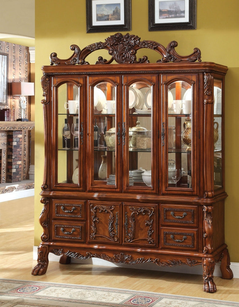 Medieve Antique Oak Hutch & Buffet