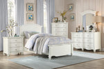 Meghan White Wood Twin Panel Bed