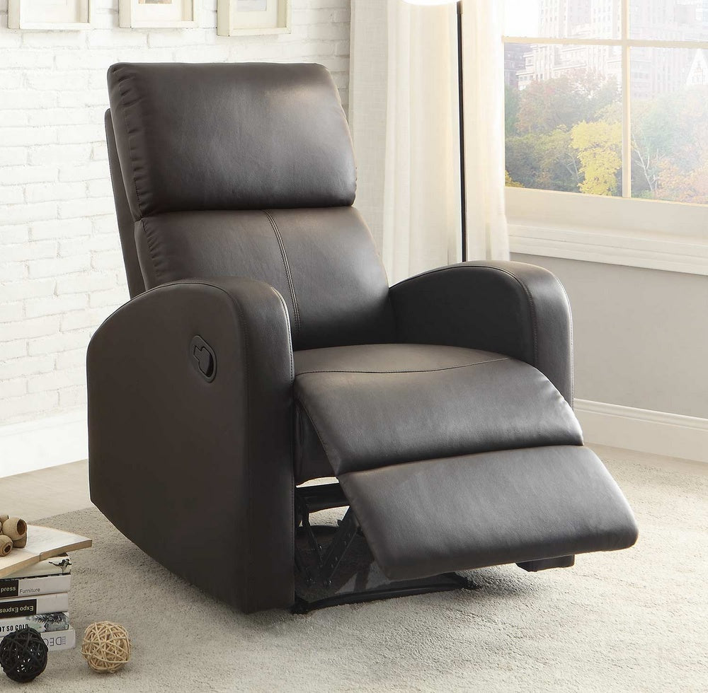 Mendon Dark Brown Bi-Cast Vinyl Manual Recliner