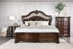 Menodora Brown Cherry Wood King Bed