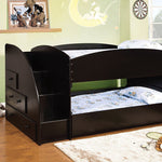 Merritt Black Wood Twin over Twin Bunk Bed