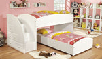 Merritt White Wood Twin over Twin Bunk Bed