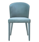 Metropolitan Sea Blue Velvet Side Chair