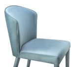 Metropolitan Sea Blue Velvet Side Chair