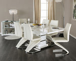 Midvale Contemporary White/Chrome Dining Table