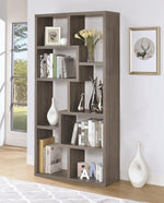 Miguela Weathered Grey Wood Bookcase