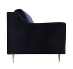 Milan Black Velvet Sofa (Oversized)