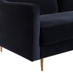 Milan Black Velvet Sofa (Oversized)