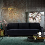 Milan Black Velvet Sofa (Oversized)